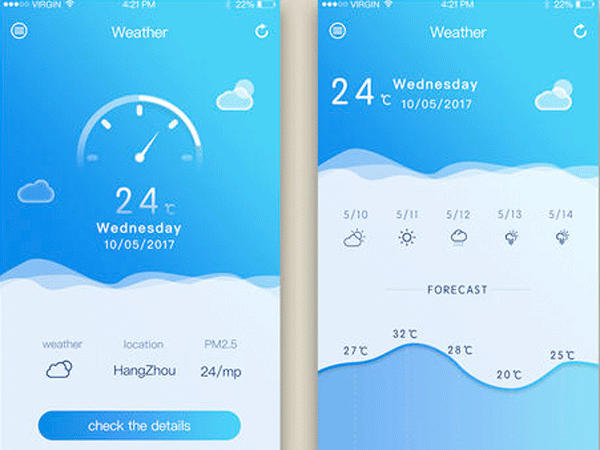 天气预报APP开发 预报精准--app制作酷蜂科技